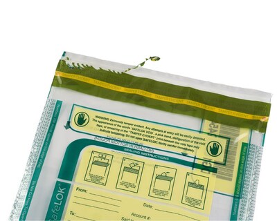 SafeLok Series A Deposit Bags, Clear, 100/Pack (585087)