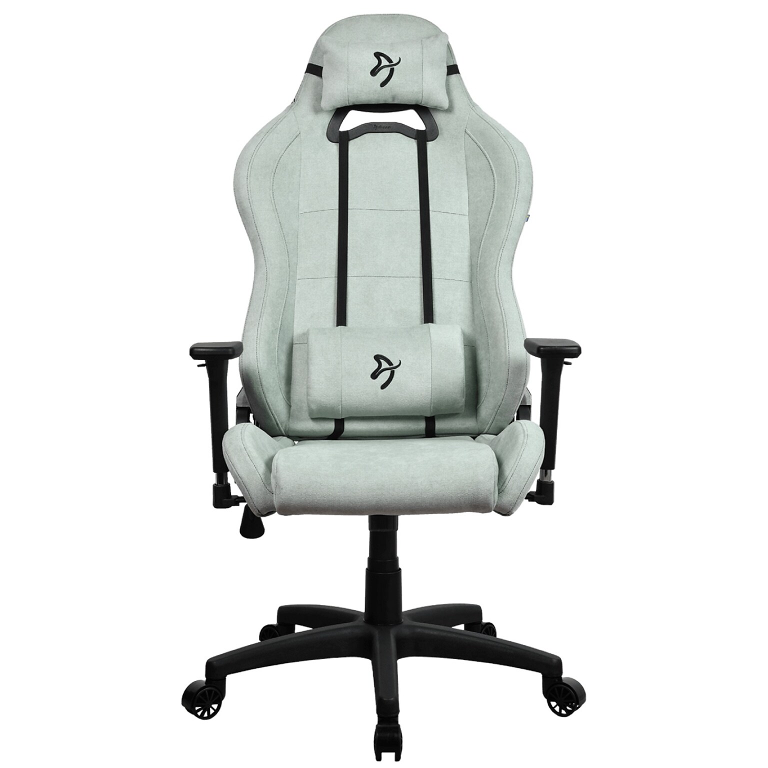 Arozzi Torretta Soft Fabric Ergonomic Racing Gaming Chair, Pearl Green (TORRETTA-SFB-PGN)