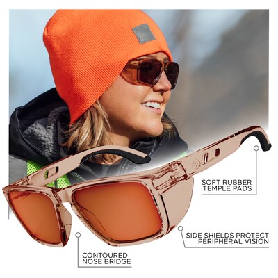 Ergodyne Skullerz SIXTEN-AFASPM Anti-Fog Safety Glasses, Bronze Lens (58241)