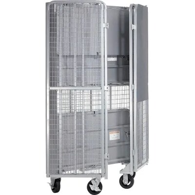 Global Industrial Fold-Up Security Truck, 27W x 44-1/3L x 76H, 2000 Lb. Capacity, Gray (912114)