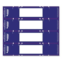 Tabbies File Pocket Handles, 4 Handles/Sheet, Dark Blue/White, 9 5/8W x 2H, 48/Pack