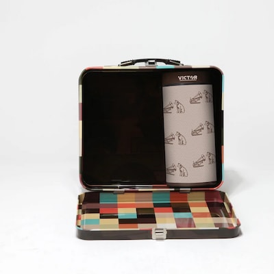 Victor Bluetooth Speaker Bonus Pack with Exclusive Retro Metal Lunch Box, Wireless Portable Speaker