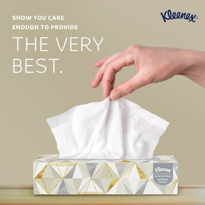 Kleenex Professional Standard Facial Tissue, 2-Ply, White, 125 Sheets/Box, 48 Boxes/Carton (21606)