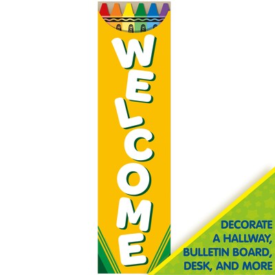 Eureka Crayola Welcome Vertical Banner, 6/Pack (EU-849345-6)