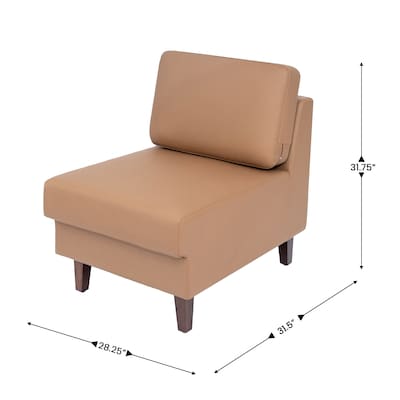 Flash Furniture Hercules Artemis LeatherSoft Middle Reception Chair, Cognac (ZB8921MCOGNAC)