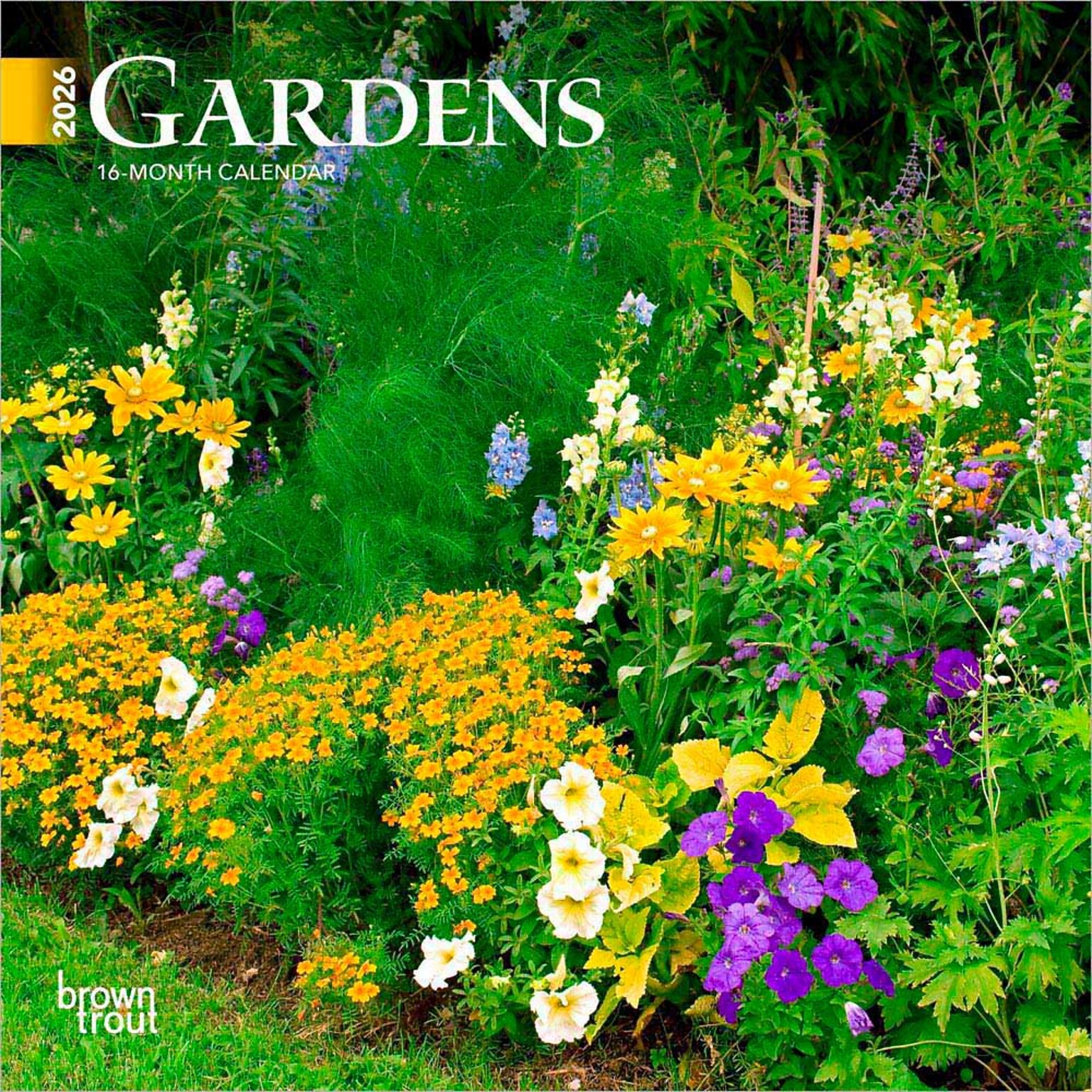 2026 BrownTrout Gardens 7 x 7 Monthly Wall Calendar (9798330703319)