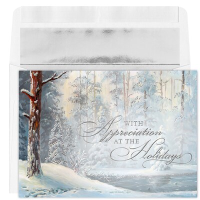 Custom Frosty Appreciation Cards, with Envelopes, 7 7/8 x 5 5/8  Holiday Card, 25 Cards per Set