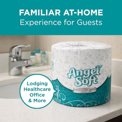 Angel Soft Professional Series Recycled Toilet Paper, 2-Ply, White, 450 Sheets/Roll, 40 Rolls/Case (16840)