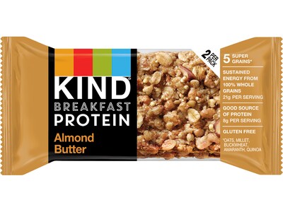 KIND Gluten-Free Almond Butter Protein Breakfast Bar, 10.58 oz., 6 Bars/Box (41935)
