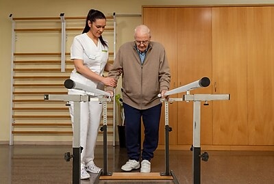 Viva Comfort 7 ft. Foldable Physical Therapy Parallel Bars with Adjustable Height, 350 lbs. Capacity, Black (ADI905-01-MK)