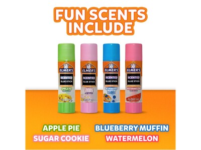 Elmer's Scented Permanent Glue Sticks, Assorted Colors, 4/Pack (2142958)