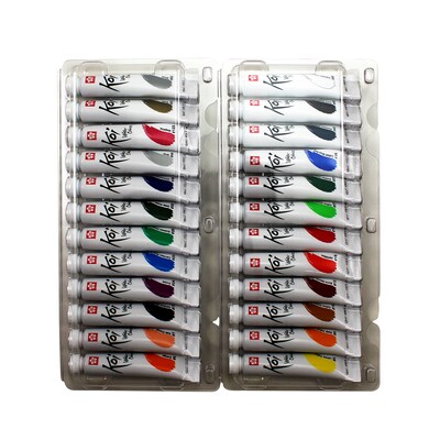 Sakura Koi Watercolor Paint, Assorted Colors, 12mL, 24 Colors (SAKXMW12L24SET)