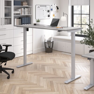 Bush Business Furniture Move 40 Series 72W Electric Height Adjustable Standing Desk, Platinum Gray/