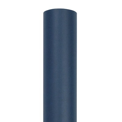 JAM Paper Short Mini Roll Wrapping Paper, 26.3 sq. ft., Cobalt Navy, 2/Pack(277013521263a)