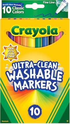 Crayola Washable Markers Supertips 24-Pack Bright Felt Tip Colour