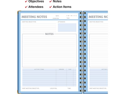 Global Printed Products 8.5" x 11" Planner, Paperboard Cover, Blue (SPLS-0118-BL)