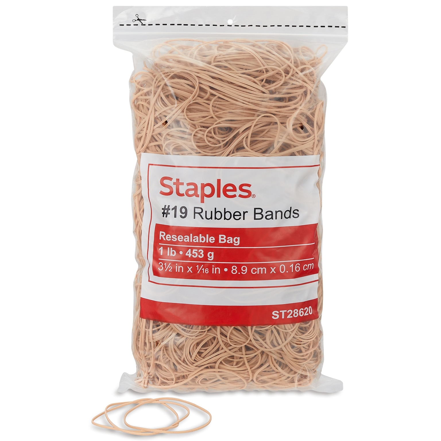 Staples Economy #19 Rubber Bands, 1500/Pack (28620-CC)