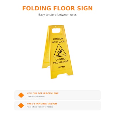 Coastwide Professional Safety Awareness Floor Sign, Yellow