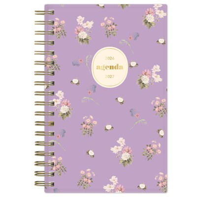 2026-2027 Blue Sky Sincerely Jules Becca Purple 6 x 3 Academic Year Weekly & Monthly Planner, Plastic Cover (159091)