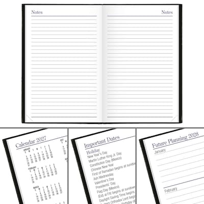 2027 AT-A-GLANCE Fine Diary 2.75" x 4.25" Weekly & Monthly Planner, Black (72-01-05-27)