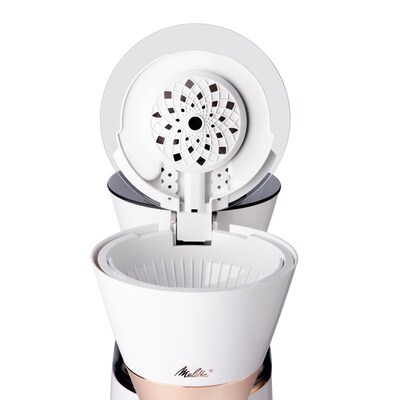 Melitta Vision Luxe 12-Cups Automatic Drip Coffee Maker, Copper/White (MCM002WULGW1)