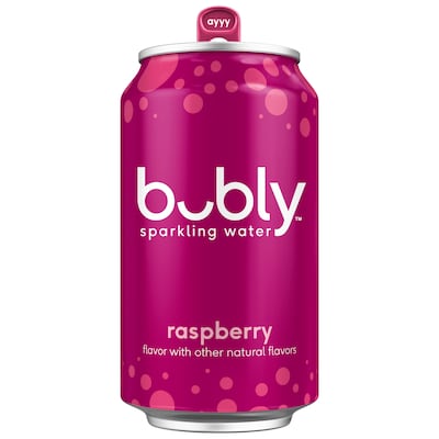 Bubly Raspberry Flavored Sparkling Seltzer Water, 12 oz., 8 Cans/Carton (18117)