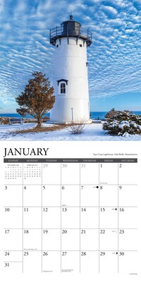 2027 Willow Creek Lighthouses 12" x 12" Monthly Wall Calendar, Assorted Colors (61039)