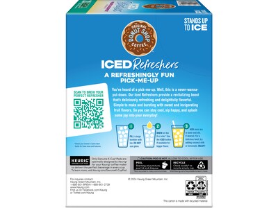 The Original Donut Shop Iced Refreshers Pineapple Passion Fruit, Keurig® K-Cup® Pods, 20/Box (5000379381)