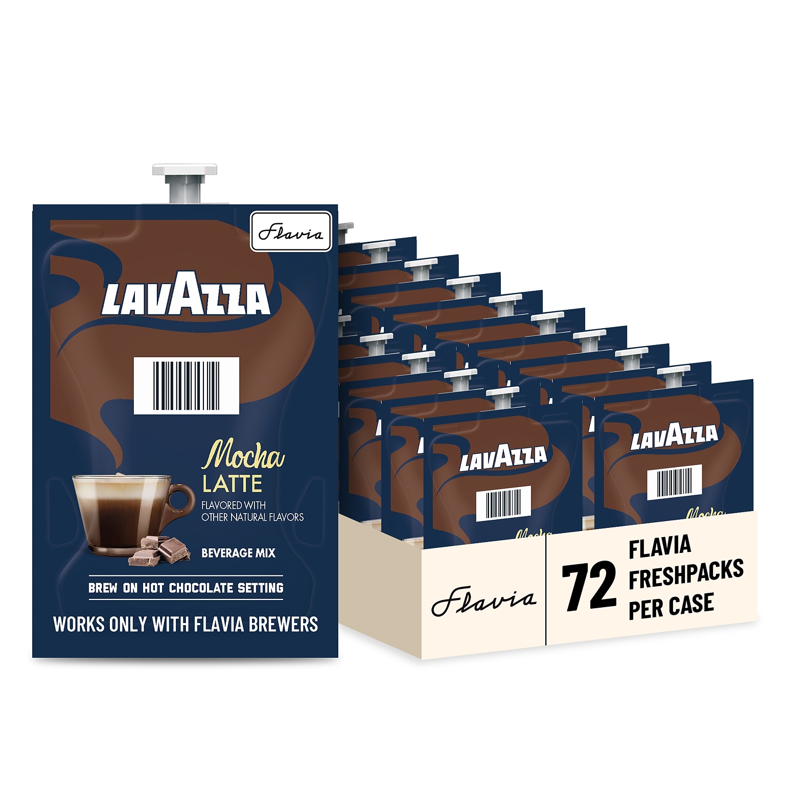 Lavazza Mocha Latte Coffee Flavia Freshpacks, 72/Carton (48690)