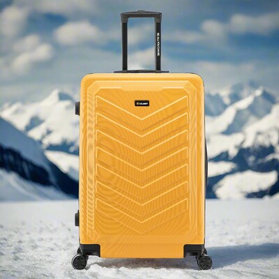 US Army FOX 28" Hardside Suitcase, 4-Wheeled Spinner, TSA Checkpoint Friendly, Mustard (USLFOX00L-MUS)