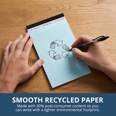 Roaring Spring Paper Products Enviroshades Notepad, 5 x 8.25, Legal Ruled, 6/Pack (74220)