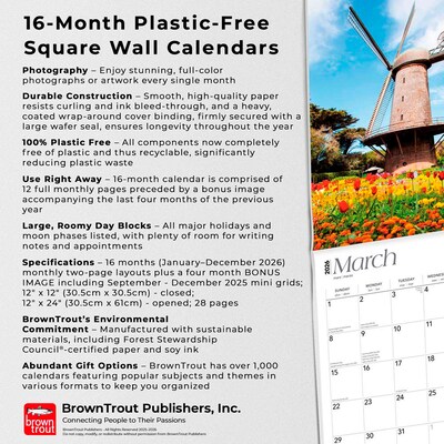 2026 BrownTrout San Francisco 12" x 12" Monthly Wall Calendar (9798330705429)