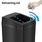 iTouchless Stainless Steel Sliding Lid Sensor Trash Can with AbsorbX Odor Control System, 14 Gal., Black (IT14SB)