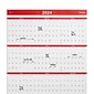 2024 Staples 24" x 36" Wall Calendar, Red/Black/White (ST53999-24)