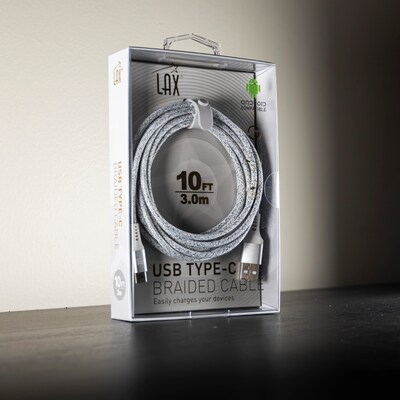 LAX Lace USB-C Cable, 10, White (LUSBC10W)