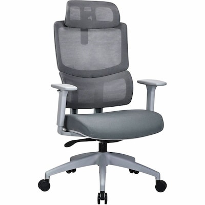 Lorell Ripley Ergonomic Mesh Swivel Executive Chair, Gray (LLR63203)