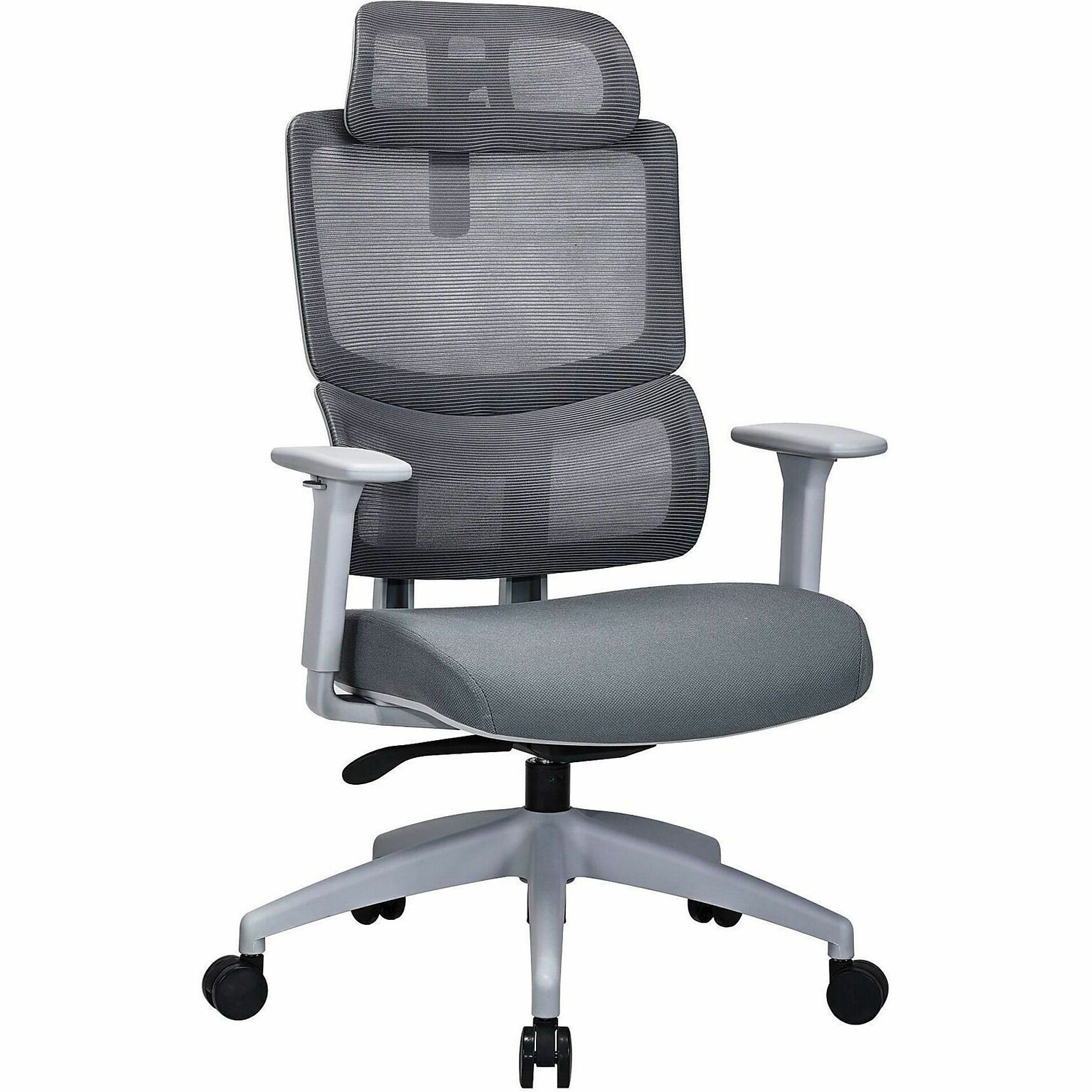 Lorell Ripley Ergonomic Mesh Swivel Executive Chair, Gray (LLR63203)