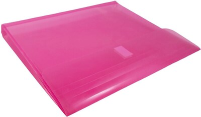 JAM Paper Premium Plastic Document File, Letter, Fuchsia Pink, 3/Pack (218V1FUX3)
