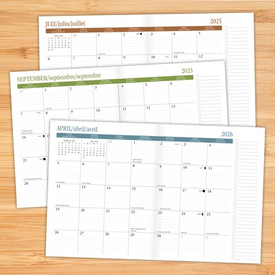 2025-2026 Willow Creek Academic 7.5" x 9.5" Academic Year Monthly Planner, Black (56813)