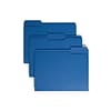 Smead File Folder, 1/3-Cut Tab, Letter Size, Navy, 100/Box (13193)