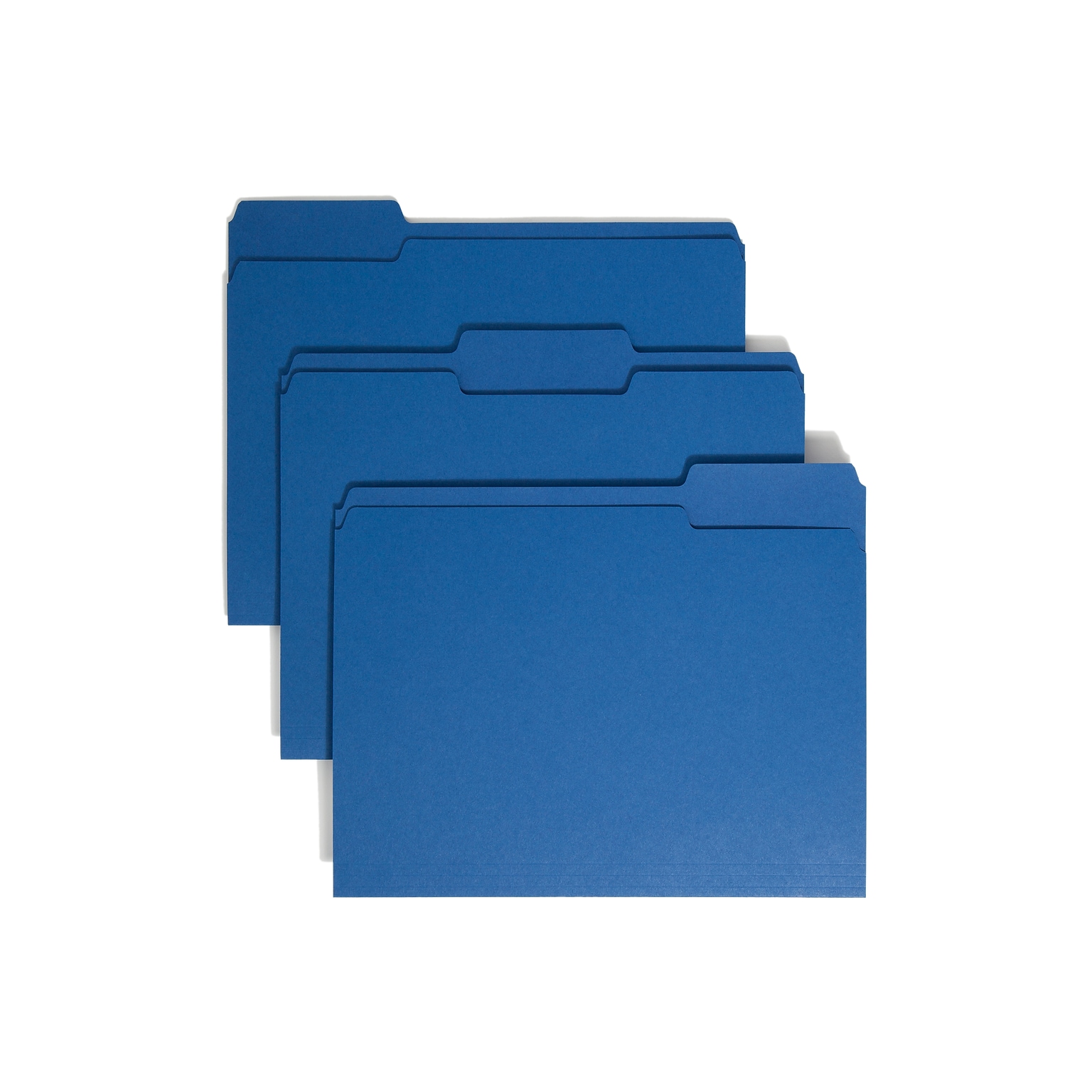 Smead File Folder, 1/3-Cut Tab, Letter Size, Navy, 100/Box (13193)