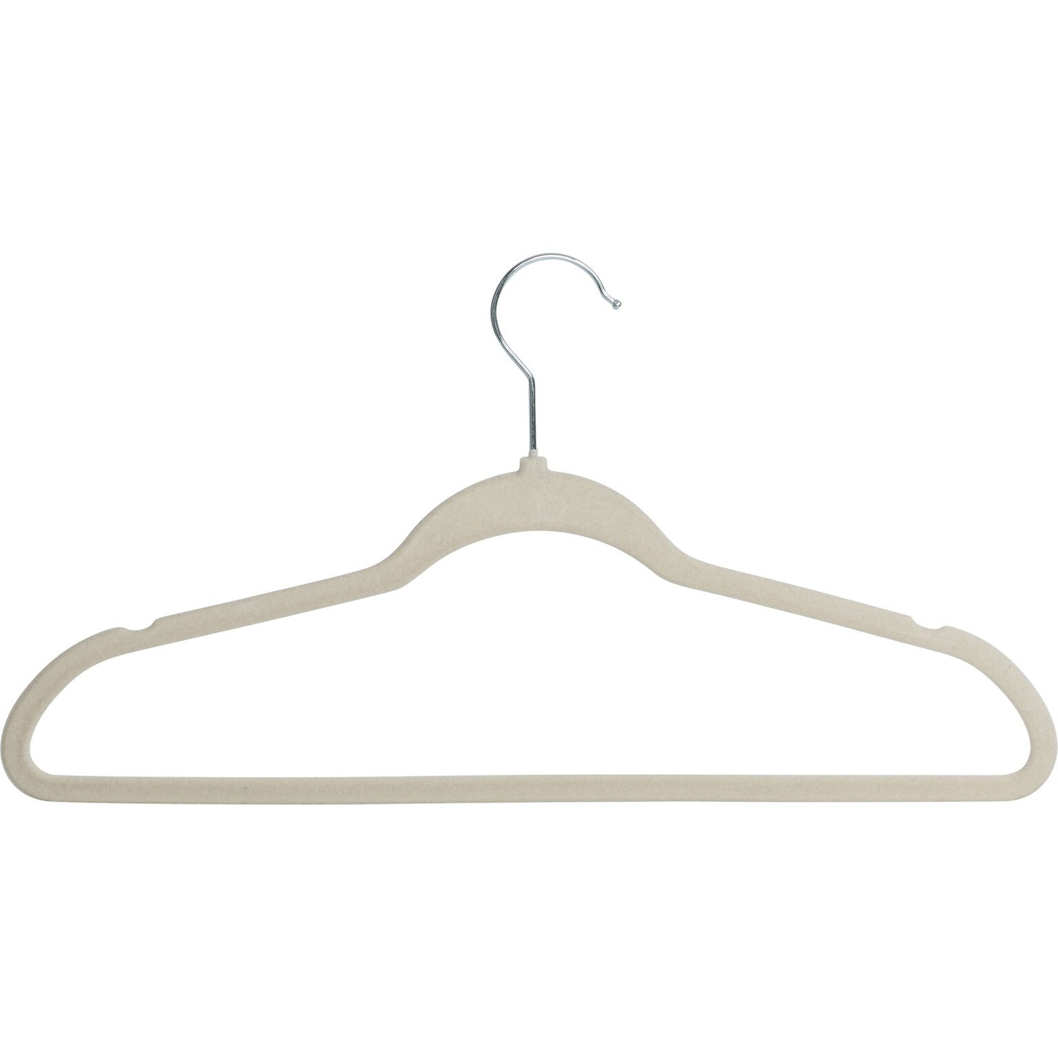 Honey-Can-Do Metal Slim-Profile Nonslip Velvet Hanger, Warm Gray, 25/Pack (HNG-09739)