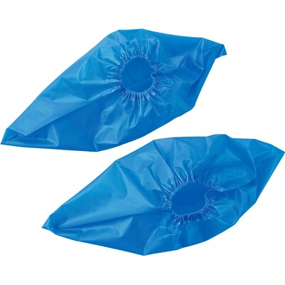 Global Industrial Water Resistant Disposable Shoe Covers, Size 6-11, Blue, 150 Pairs/Case (708199A)