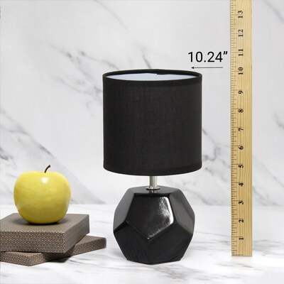 Creekwood Home Geometric 10.24" LED Table Lamp, Black (CWT-1016-BK)