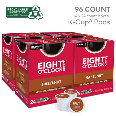 Eight OClock Hazelnut Coffee Keurig® K-Cup® Pods, Medium Roast, 96/Carton (64060)