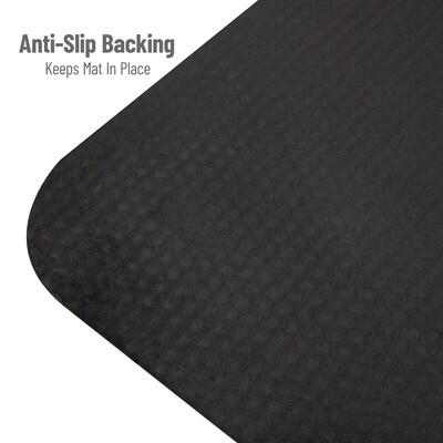 Mind Reader Anti-Fatigue Standing Desk Mat, 39.5" x 20.25", Black (SDMAT-BLK)