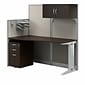 Bush Business Furniture Office in an Hour 63"H x 65"W Cubicle Workstation, Mocha Cherry (WC36892-03STGK)