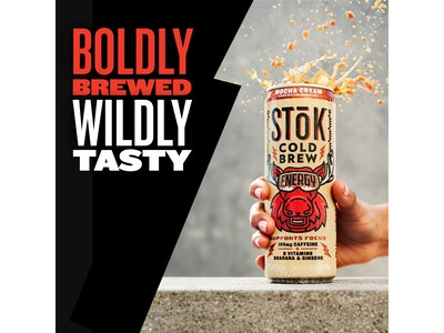 Stok Energy Mocha Cream Cold Brew Coffee, 11 oz., 12 Cans/Carton (196066)
