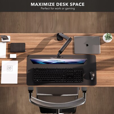 Mount-It! Adjustable Single Monitor Desk Mount with Gas Spring Arm, Up to 32" Monitor, Black (MI-1881BLK)