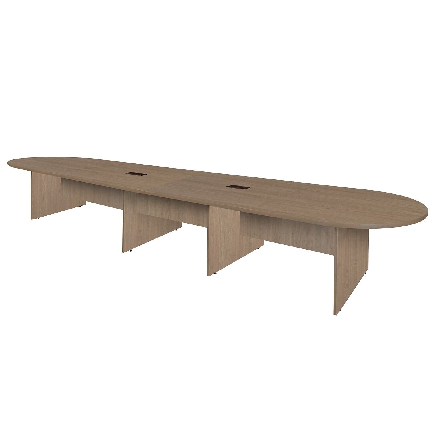 Regency Legacy 192W Racetrack Shaped Laminate Conference Table w/ Charging Port, Noble Oak (LCTRT19252NO)